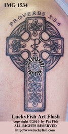 Trust in the Lord Cross Celtic Tattoo Design 1