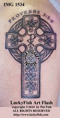 Trust in the Lord Cross Celtic Tattoo Design 1