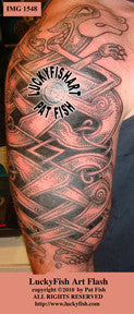 Dog Mosaic Celtic Tattoo Design 1