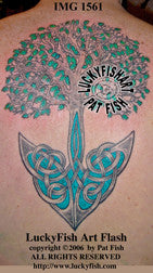 Anchored Tree Celtic Tattoo Design 