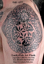 Wolfhound Shouldercap Celtic Tattoo Design 1