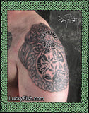 Wolfhound Shouldercap Celtic Tattoo Design 2