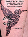 Celtic Hummingbird Knot Tattoo Design 