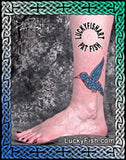 Celtic Hummingbird Ankle Tattoo Design 
