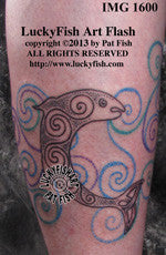 Spiral Salmon Celtic Tattoo Design 1