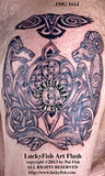 Celtic Ram vs Hound Tattoo Design 1