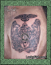 Celtic Ram vs Hound Tattoo Design 2