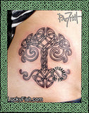 Tree of Life Lines Celtic Tattoo Design 