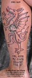 Saxon White Dragon Templar Tattoo Design 1
