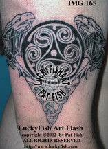 Dragon Wheel Celtic Tattoo Design 1