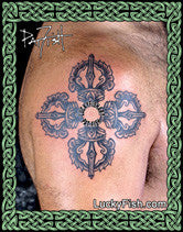 Double Vajra Hindu Tattoo Design 2