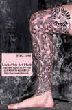 Celtic Warrior Leg Tattoo Design 