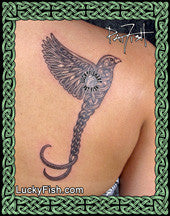Celtic Sparrow of Paradise Tattoo Design 2