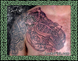Celtic Eagle-Dog-Eel Tattoo Design 3