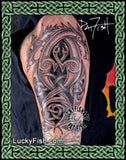 Celtic Viking Wyvern Dragons Tattoo Design 2