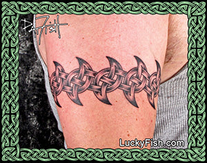 Band Celtic Shark Fin Tattoo Design – LuckyFishArt