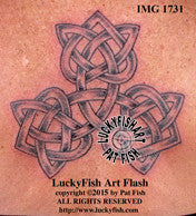 Love Triangle Celtic Tattoo Design 1
