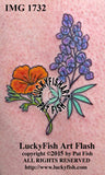Poppy & Lupine Tattoo Design 1