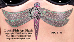 Celtic Dragonfly Tattoo Design 1
