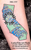 California Surf Tattoo Design 1