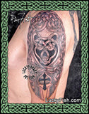 Warrior Bear Sleeve Celtic Tattoo Design 2