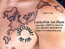 Dymaxion Map Tattoo Design 1
