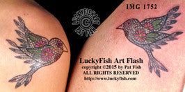 Lovebirds Tattoo Design 1