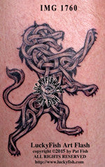 Knotted Heraldic Lion Tattoo Design 1