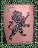Knotted Heraldic Lion Tattoo Design 2
