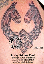 Stubborn Love Celtic Mule Tattoo Design 1
