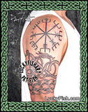 Viking Vegvisir Tattoo Design Sleeve