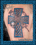Marine Rifle Celtic Cross Tattoo Design 2