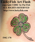 Four Leaf Clover Celtic Tattoo Design 2