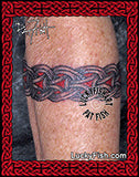 Viking Double Link Band Tattoo Design