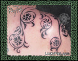 Floral Tapestry Vine Graphic Tattoo Design