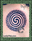 Spiral Whirlpool Celtic Design Tattoo
