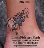 Sea Star Starfish Girly Seaweed Tattoo Design