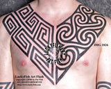 Pictish Tribal Chest Plates Tattoo Design
