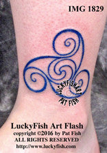 Spiral Anticipation Pictish Tattoo Design