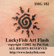 Sun Swirl Tribal Tattoo Design 1