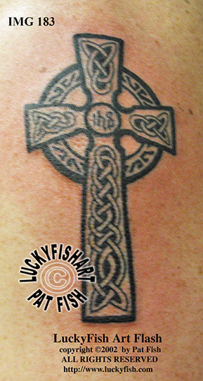 IHS Cross Celtic Tattoo Design