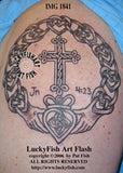 Sacred Claddagh Cross and Ring Tattoo Design