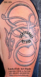 Viking Dragon Runestone Tattoo Design