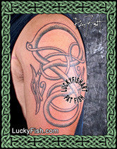 Viking Runestone Dragon Tattoo Design