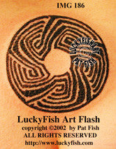 Indian Spiral of Life Tribal Tattoo Design 1