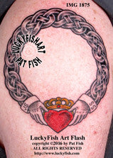 Enduring Claddagh Ring Tattoo Design