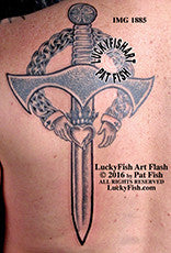 Love Is A Battlefield Celtic Claddagh Tattoo Design