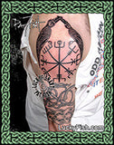 Viking Raven Arch Tattoo Design
