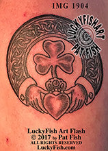 Shamrock Claddagh Ring Celtic Tattoo Design