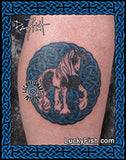 Horse Gypsy Vanner Tattoo Design